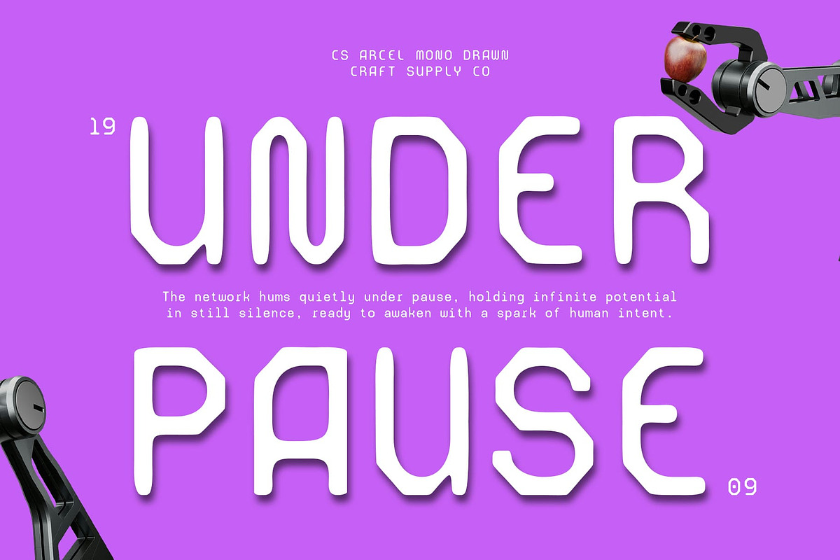 CS Arcel Mono Drawn, a Sans Serif Font by Craft Supply Co. (Photo 2 of 8)