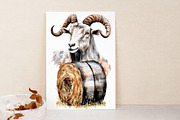 Watercolor Farm Animals Clipart, an Illustration by Libby Wishes (Thumbnail 2 of 7)