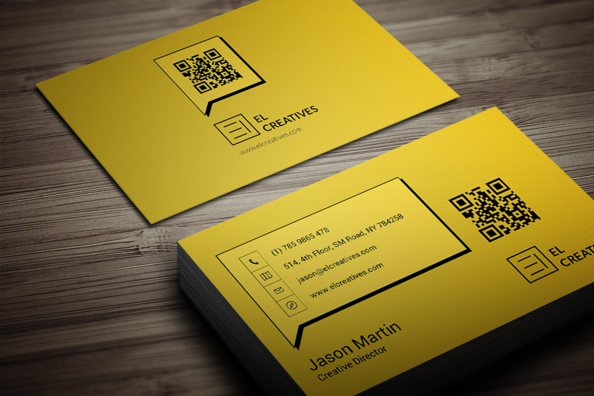 Creative Yellow Business Card, a Business Card Template by bouncy (Photo 3 of 4)