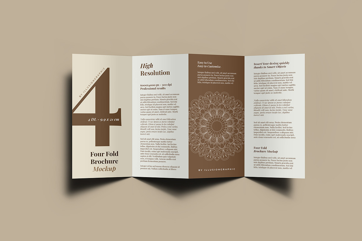 4 Fold DL Brochure Mockup - 8 Views, an Advertising Mockup by Illusiongraphic (Photo 5 of 20)