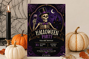 Skeleton Halloween Party Invitation, an Invitation Template by Arslan (Thumbnail 1 of 5)