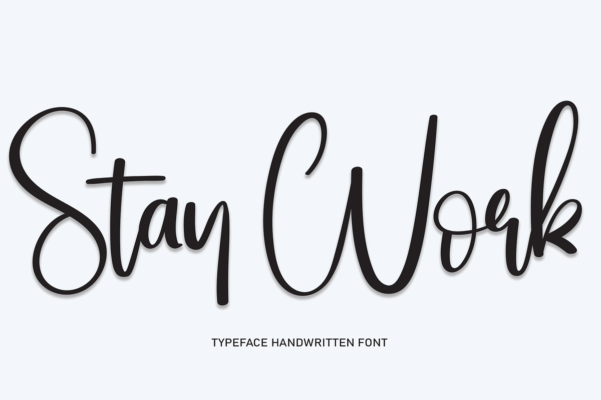 Stay Work | Script Font, a Script Font by Scratchones (Photo 1 of 8)