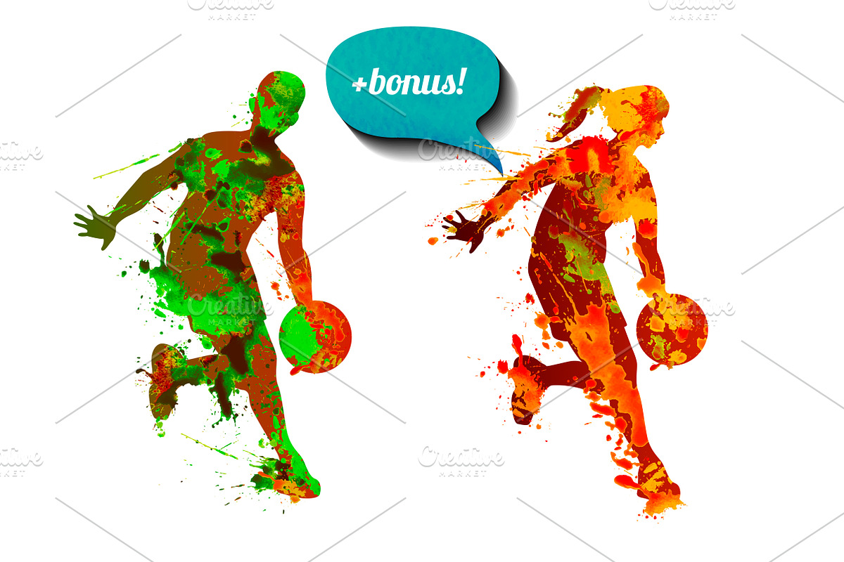Basketball players + bonus, an Object Illustration by Crazy nook (Photo 1 of 2)