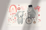LOVE. Valentine's day collection, an Animal Illustration by OlliArtDesign (Thumbnail 14 of 16)