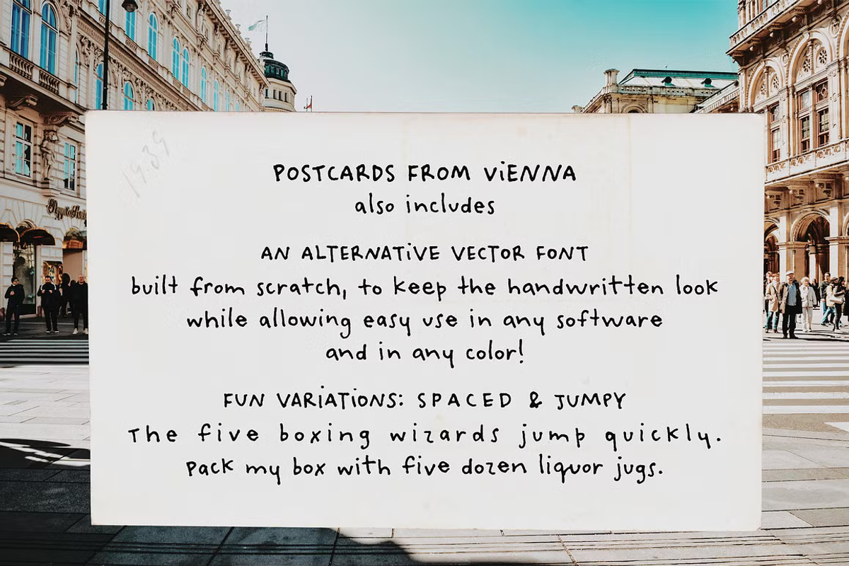 Postcards From Vienna SVG Font, a Handwritten Font by Ana's Fonts (Photo 6 of 11)