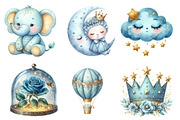 Little Prince Blue Baby Nursery Clip, an Illustration by SinaCreation (Thumbnail 2 of 5)