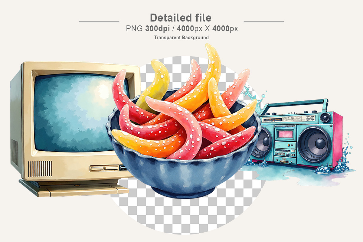 90s Retro Spring Break PNG Bundle, an Illustration by Artnoy (Photo 3 of 8)