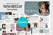 Skincare Canva Newsletter Template, an Email Template by PixelCraft (Thumbnail 1 of 16)
