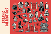 Spooky Halloween Graphic Collections, a Seasonal Illustration by Trape Graphic Studio (Thumbnail 2 of 5)