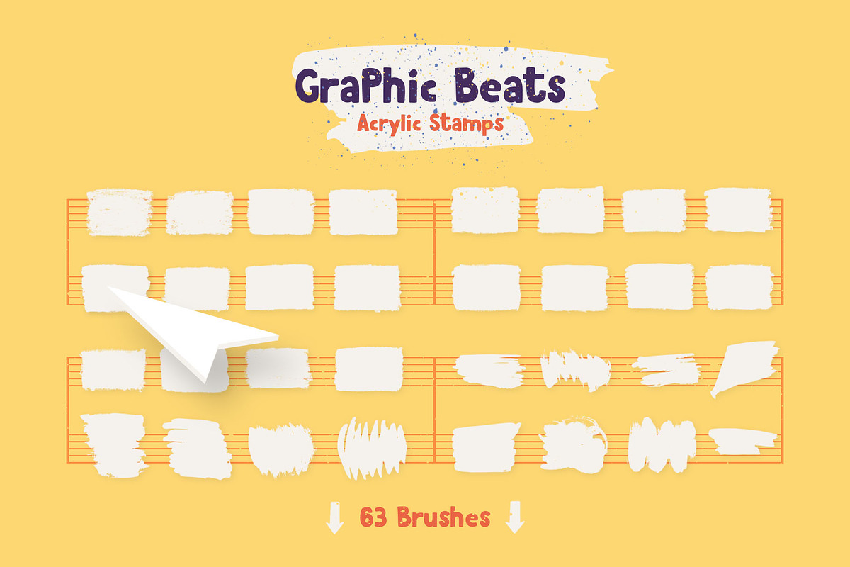 Graphic Beats: Illustrator Brushes, a Brush Add-On by Creative Veila (Photo 8 of 12)
