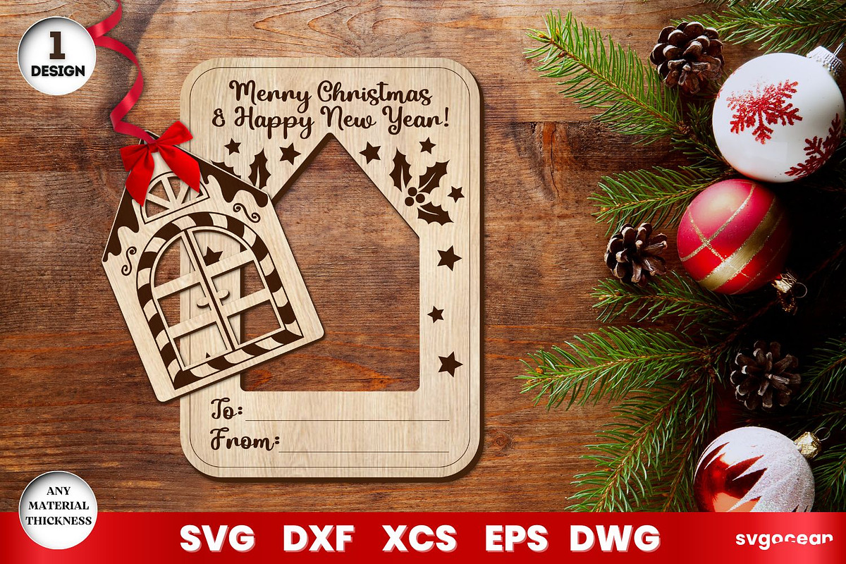 Christmas Greeting Cards Ornament, an Illustration by svgocean (Photo 5 of 7)