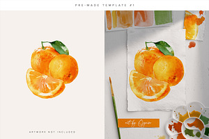 Watercolor Mockup Scene Creator