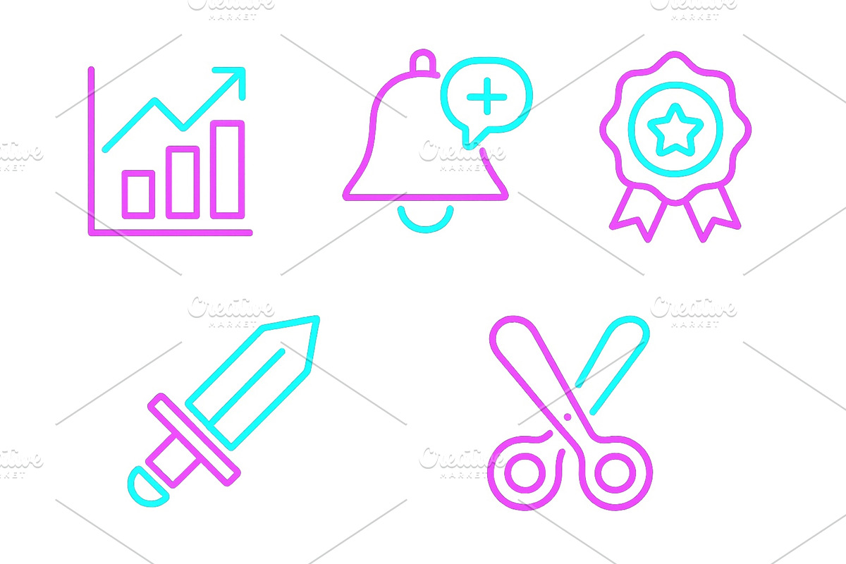 Icons representing growth, a Technology Illustration by ZinetroN