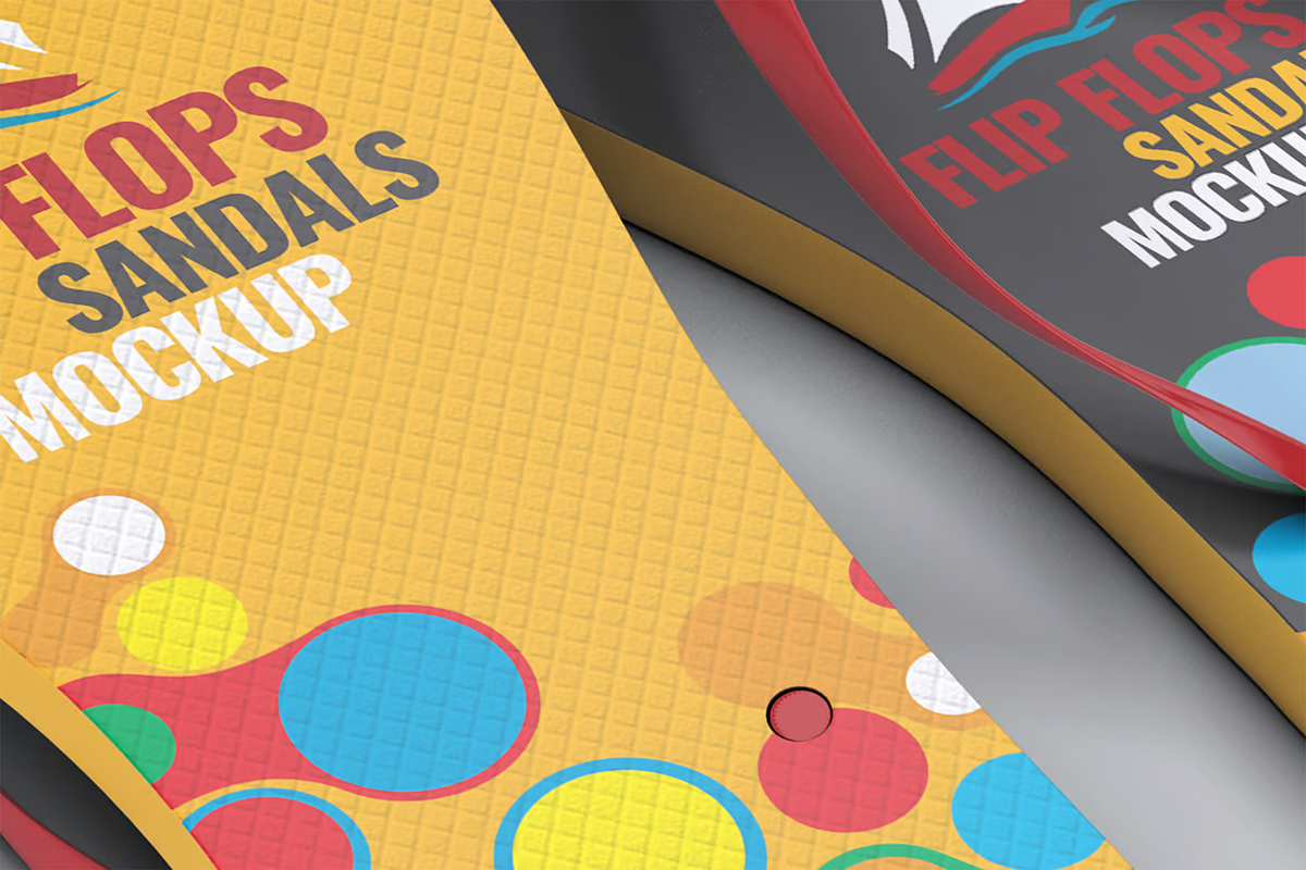 Flip Flops Sandals Mockup, an Advertising Mockup by Hubzway (Photo 8 of 9)