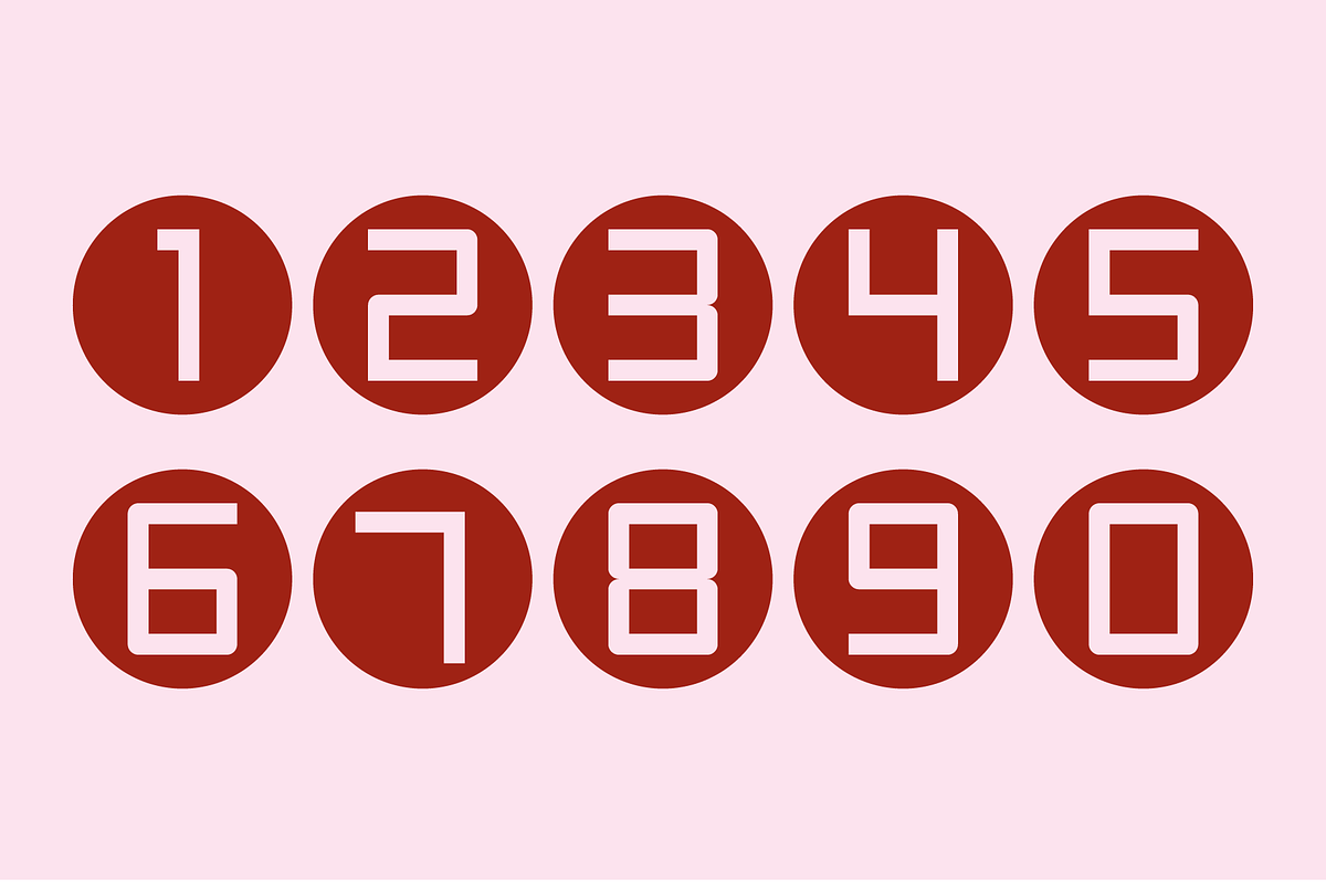Display Digits One Font, a Font by GG Design