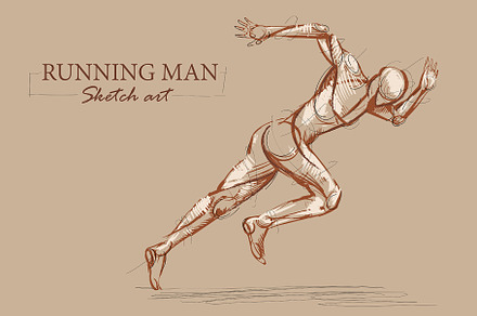 Sketch of running man