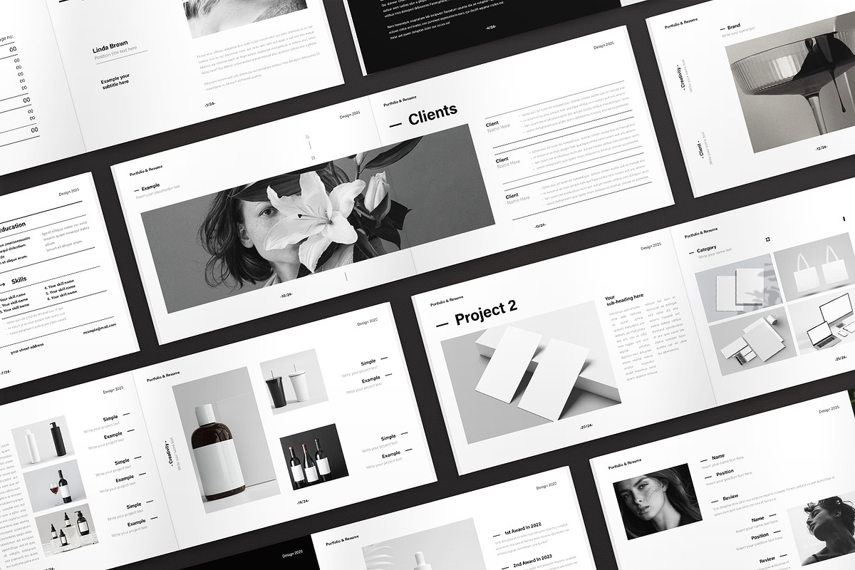 Design Portfolio and Resume Template, a Brochure Template by ArtisanaAura (Photo 2 of 12)