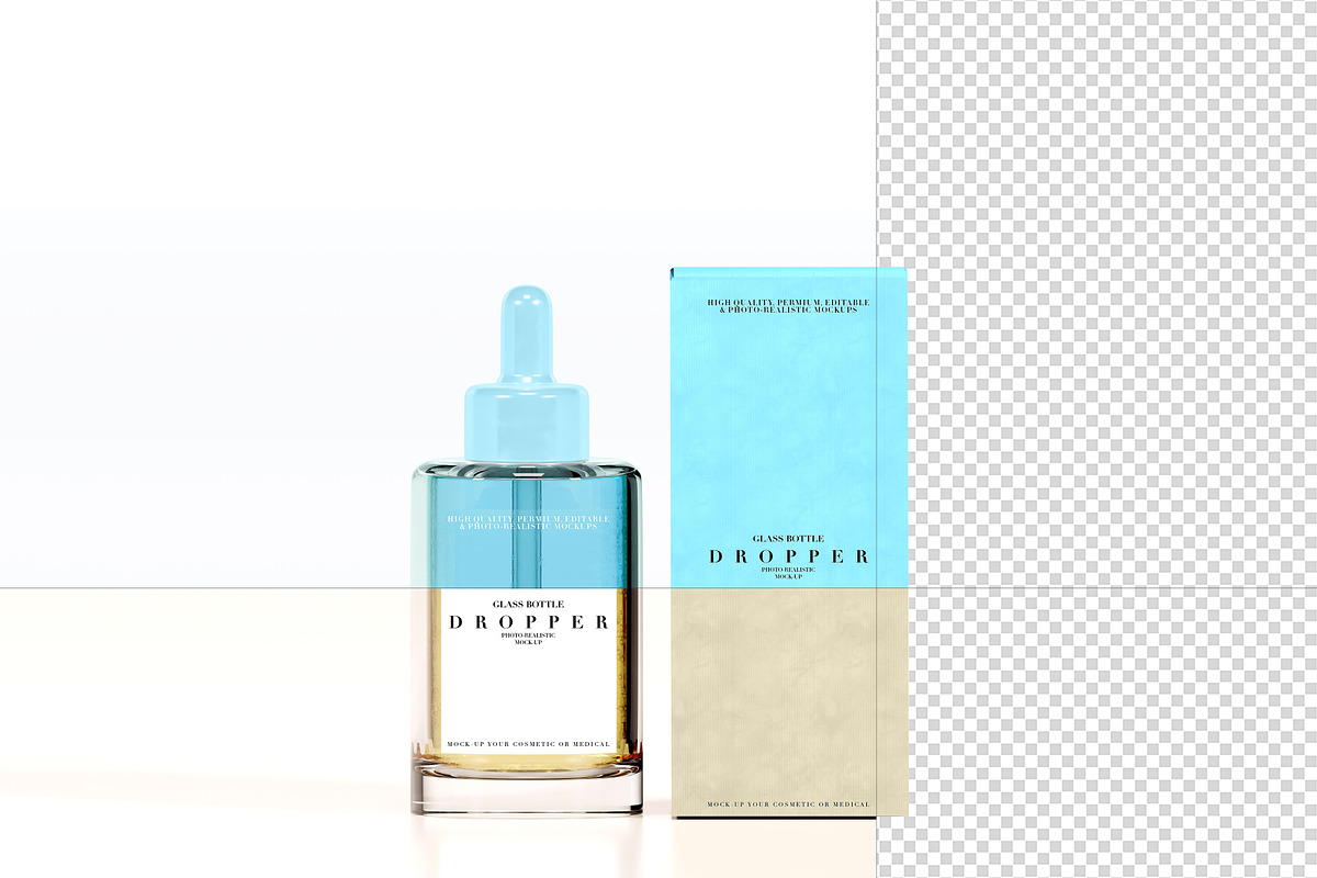Serum Glass Dropper Bottle Mockup, a Packaging Mockup by Zumrod (Photo 6 of 7)