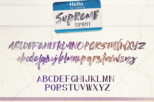 Supreme Spirit Brush Font