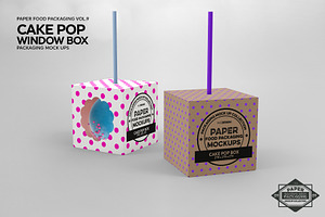 Cake Pop Box Packaging Mockup