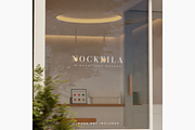 Window glass storefront logo mockup, a Product Mockup by Mockthethics. (Thumbnail 8 of 10)