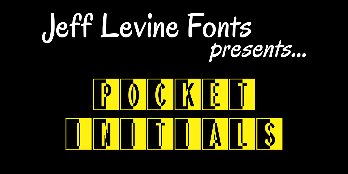 Pocket Initials JNL, a Font by Jeff Levine Fonts
