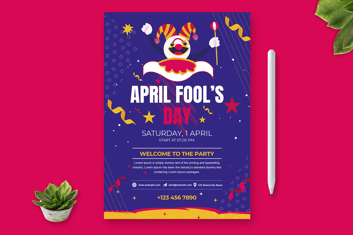 April Fools Flyer Template, a Flyer Template by MightyDesign (Photo 1 of 6)