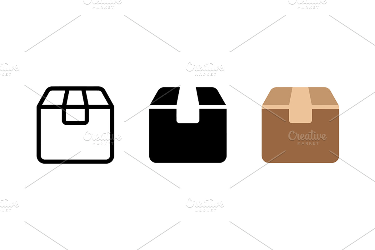 Cardboard Box Icons, a Solid Icon by Artonix (Photo 2 of 2)
