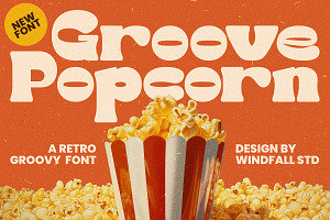 Groove Popcorn - Stylish Groovy Font