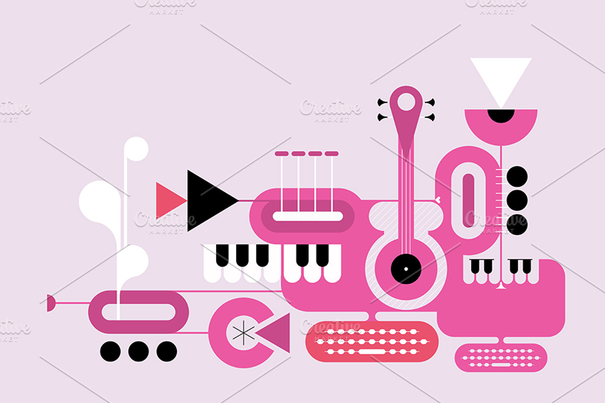 Music Design Vector Illustration, a Decorative Illustration by danjazzia (Photo 3 of 3)