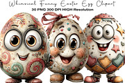Whimsical Funny Easter Egg Clipart, an Illustration by Black Bird Studio (Thumbnail 1 of 5)