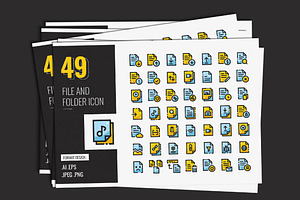 Folder and Files Icon Design, a Duotone Icon by shin_std