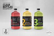 Clear Bottles with Screw Caps Mockup, a Packaging Mockup by INCDesign (Thumbnail 3 of 10)