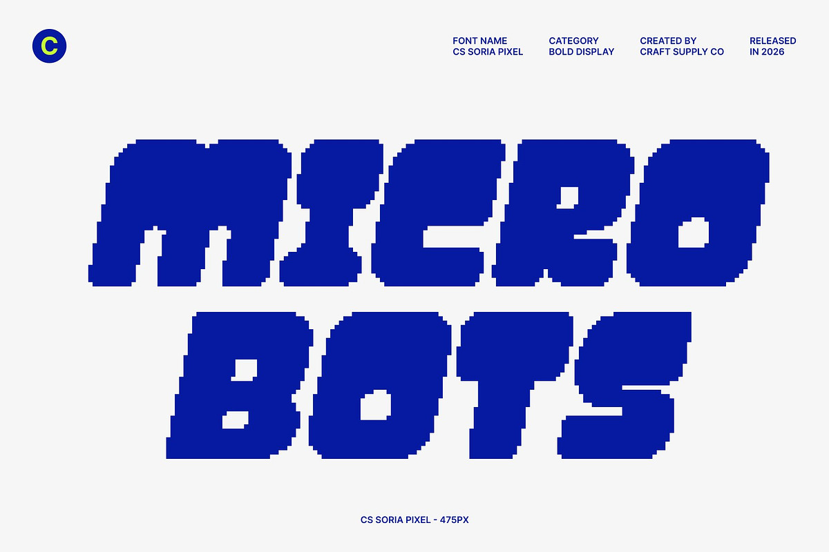 CS Soria Pixel, a Sans Serif Font by Craft Supply Co. (Photo 2 of 8)