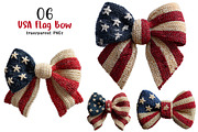 Faux Yarn USA Flag Bow PNG, an Illustration by SinaCreation (Thumbnail 1 of 6)