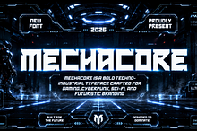 Mecha Core Futuristic Gaming Font