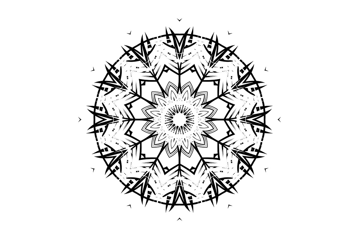 Black White Mandala Illustration Set, a Decorative Illustration by NJ Himel (Photo 70 of 101)