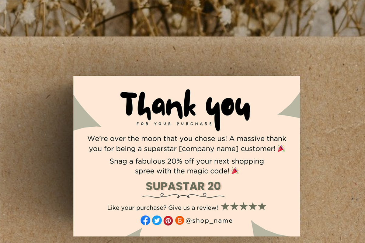 Cute thank you card template, a Card Template by Elegant_Studio44 (Photo 5 of 5)