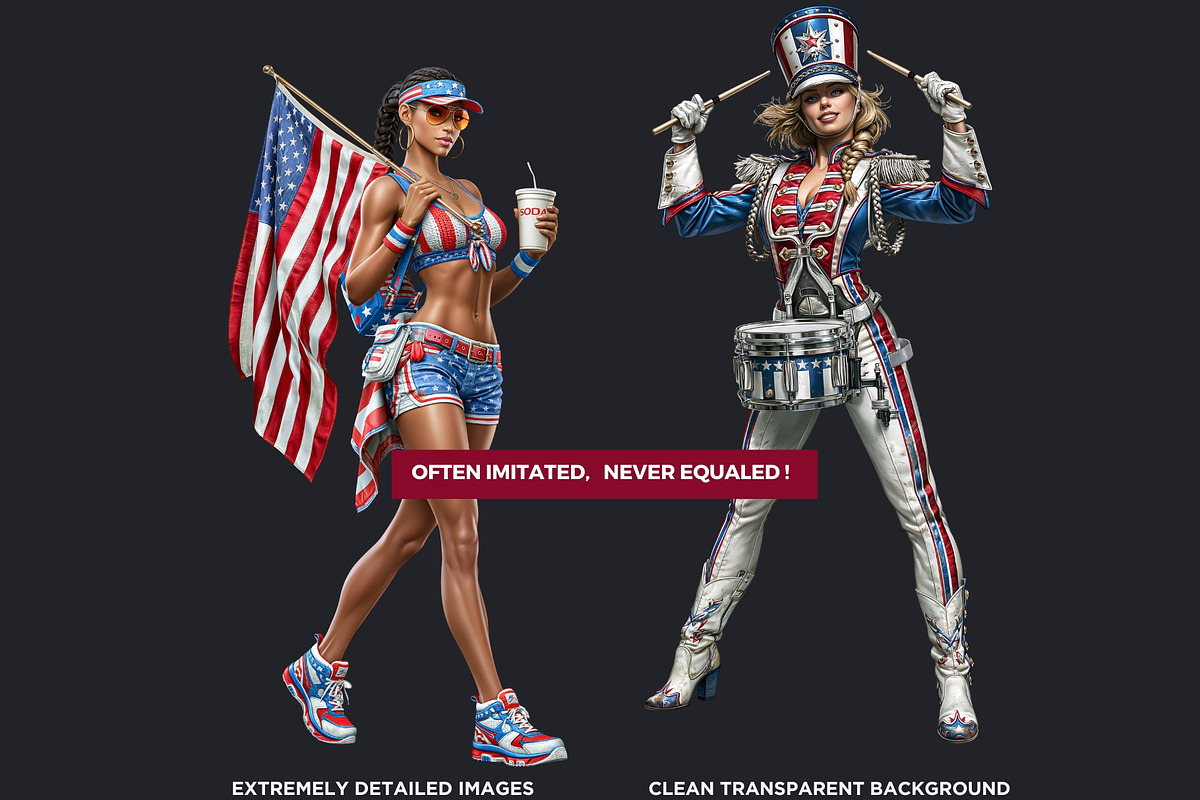 4th of july Patriotic Characters V2, a Person Illustration by ThatsDesignArt (Photo 3 of 10)