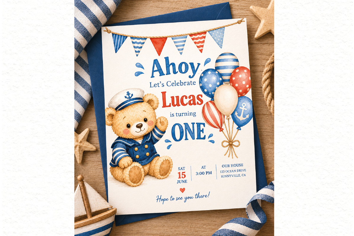 Nautical Teddy Bear Clipart, an Animal Illustration by Villa 11 Estudio (Photo 6 of 10)