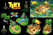 Tiki garden - isometric clip-arts, a Decorative Illustration by Ekaterina Glazkova (Thumbnail 4 of 4)