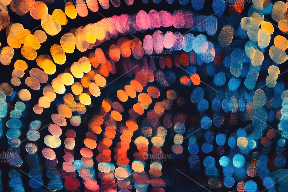 Seamless vibrant abstract background featuring a swirl of colorful bokeh lights, a Pattern Graphic by Textures & Backgrounds