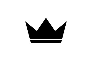 Crown solid black icon, a Solid Icon by Web Incredible