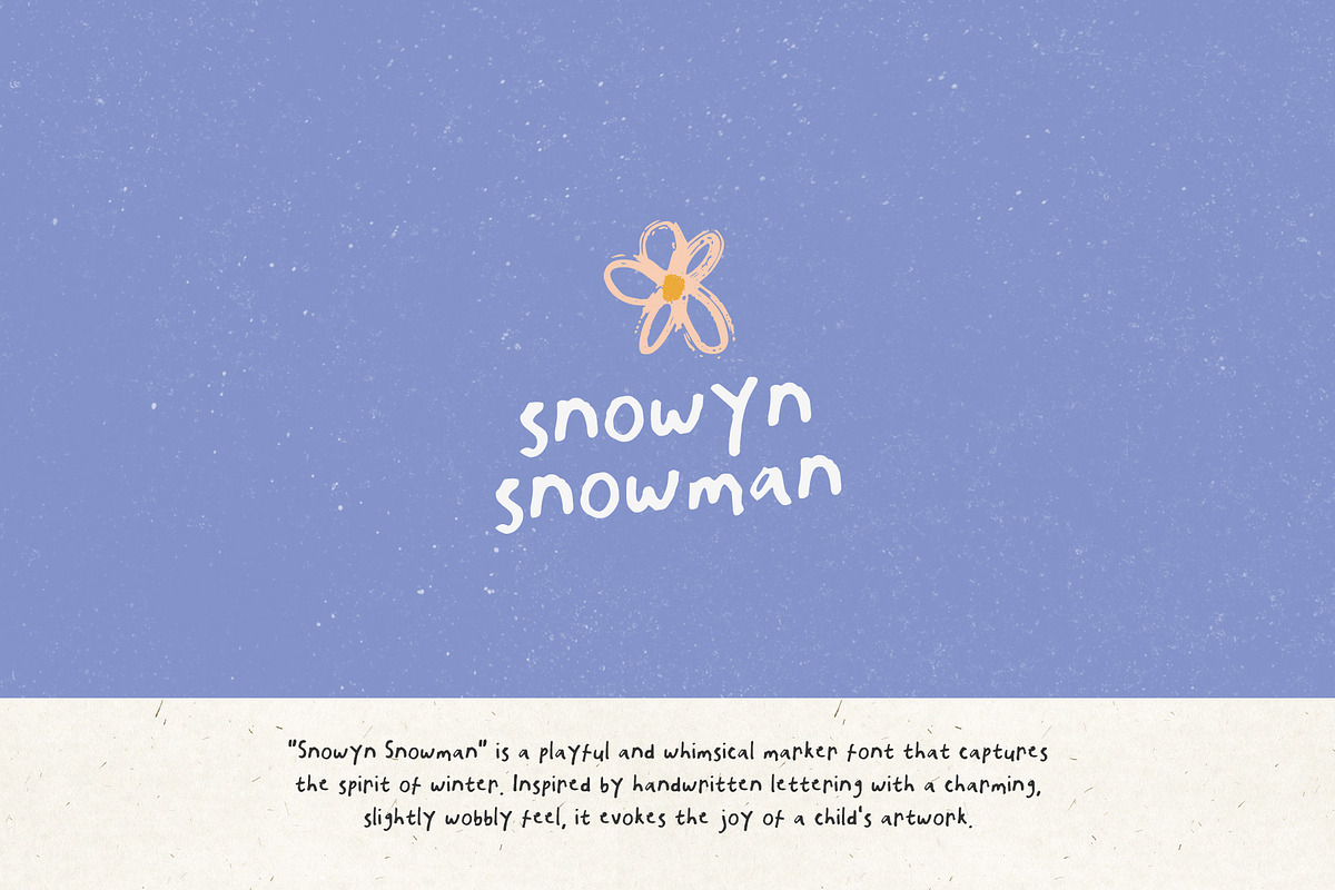 Snowyn Snowman Marker Handwritten, a Handwritten Font by Perplexitics (Photo 6 of 10)