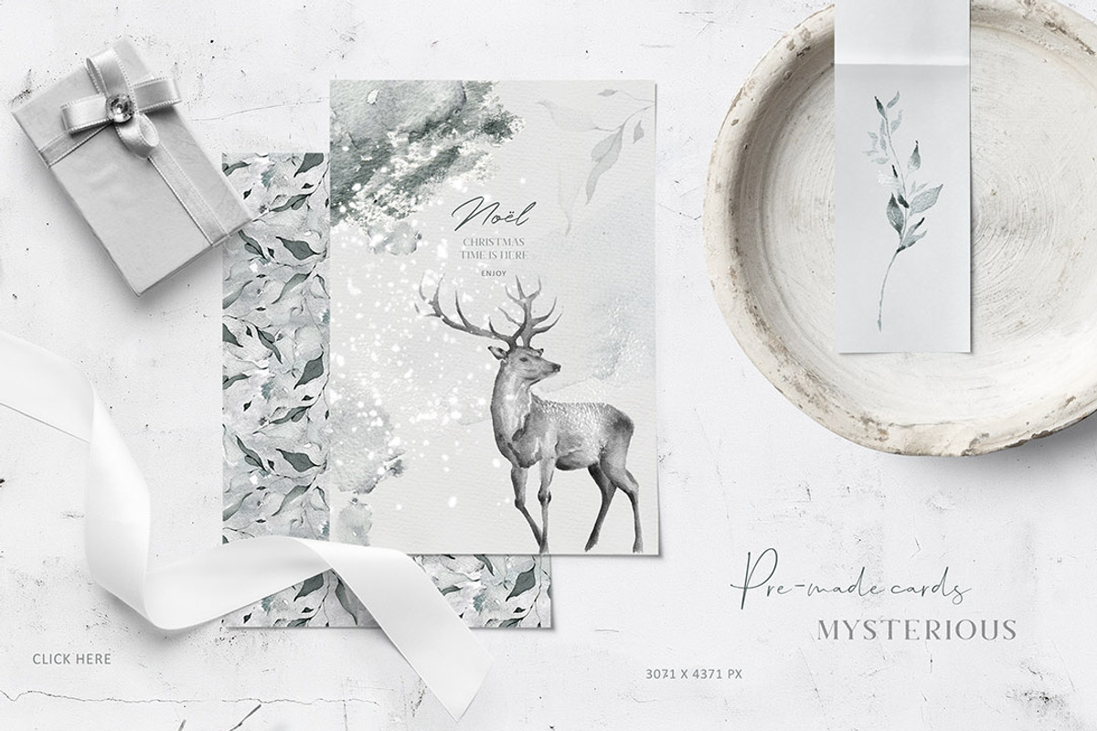 Winter Watercolors&Alphabets, a Decorative Illustration by Eva Katerina (Photo 5 of 23)