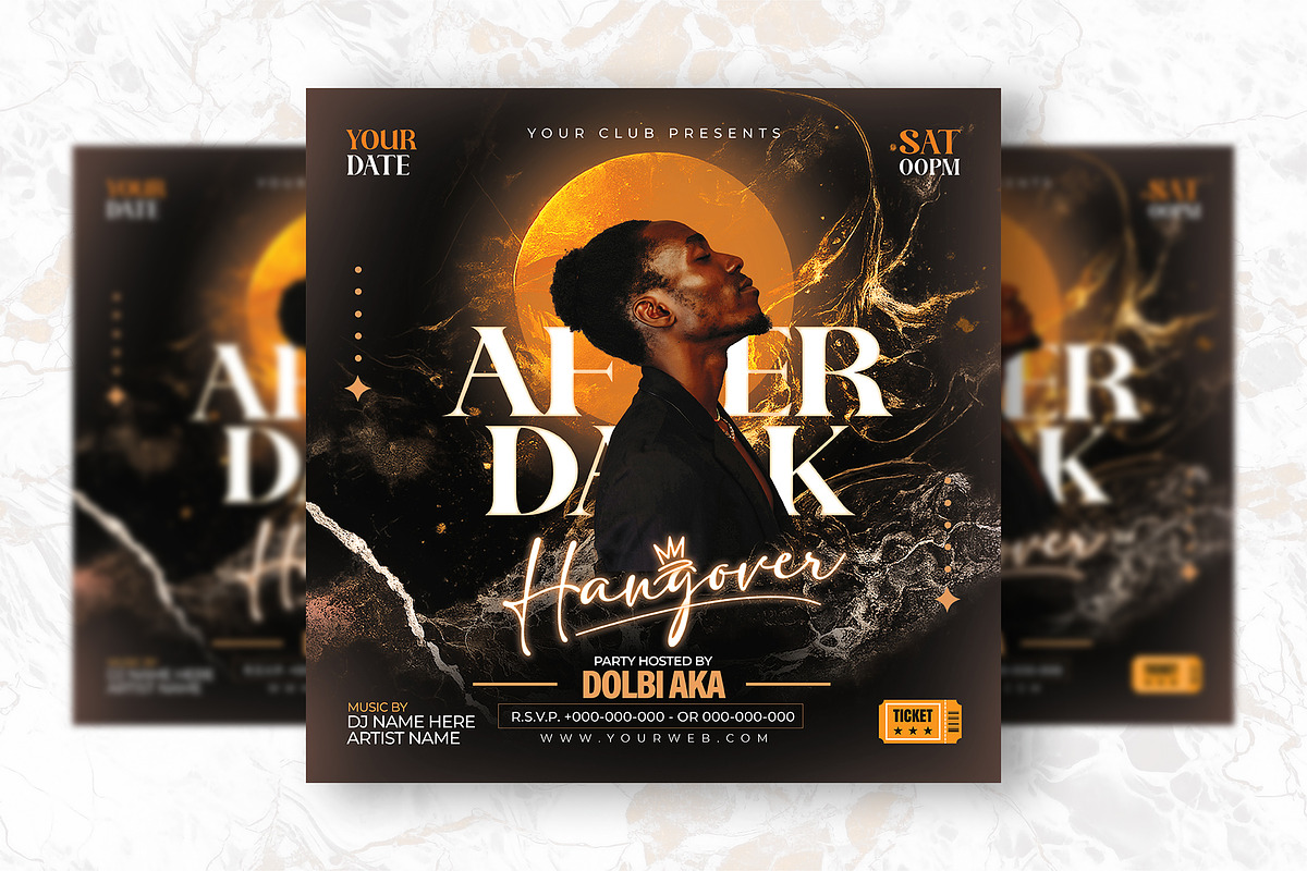 After Dark PSD Party Flyer Design, a Flyer Template by Shajib Shikder (Photo 2 of 2)