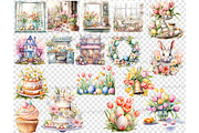 Easter Pastel Clipart | Cottagecore, a Seasonal Illustration by GlamArtZhanna (Thumbnail 6 of 6)