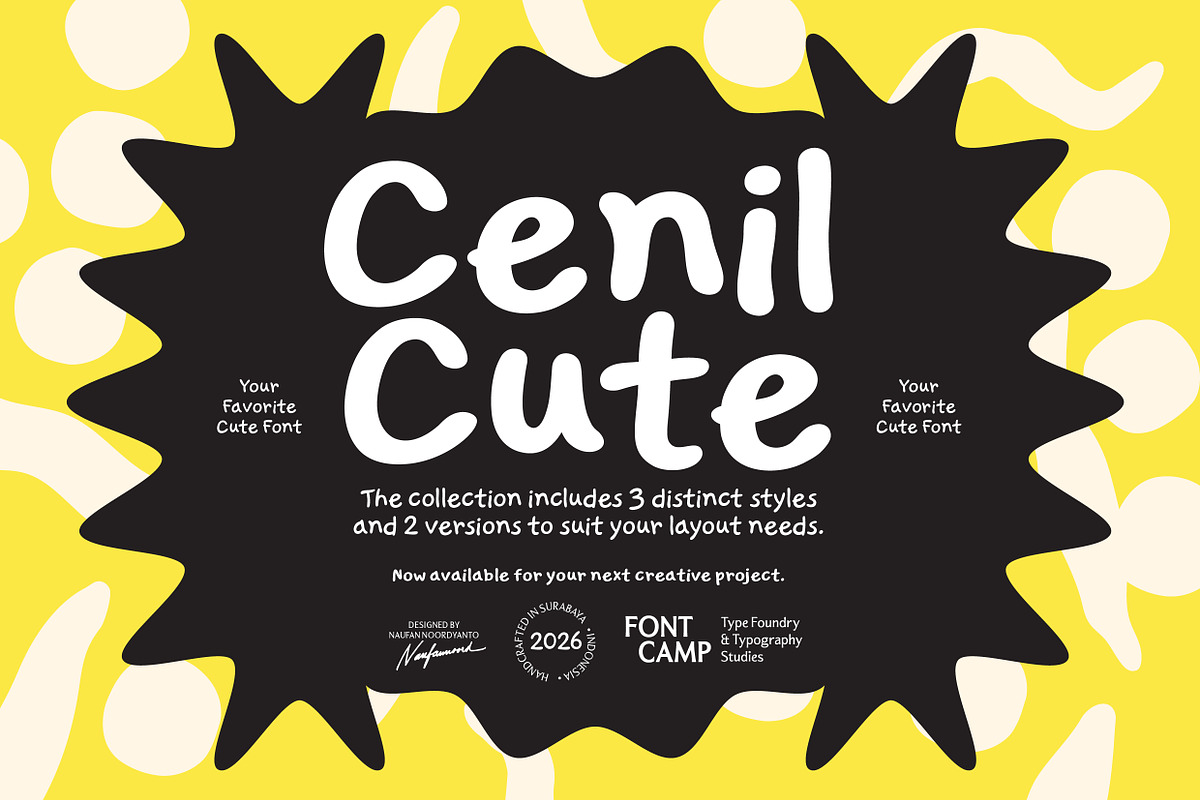Cenil Cute Font, a Handwritten Font by Fontcamp Type Foundry (Photo 1 of 23)