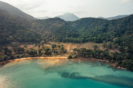 Island scenery and blue sea in the morning, a Nature Photo by Art Rachen