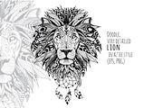 Textured lion in aztec style, a Texture Illustration by AnastasiaFears (Thumbnail 1 of 2)